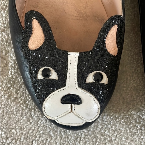 Kate Spade Frenchie/Black Dog Face Women's Flats Size 8.5 US - Picture 4 of 8